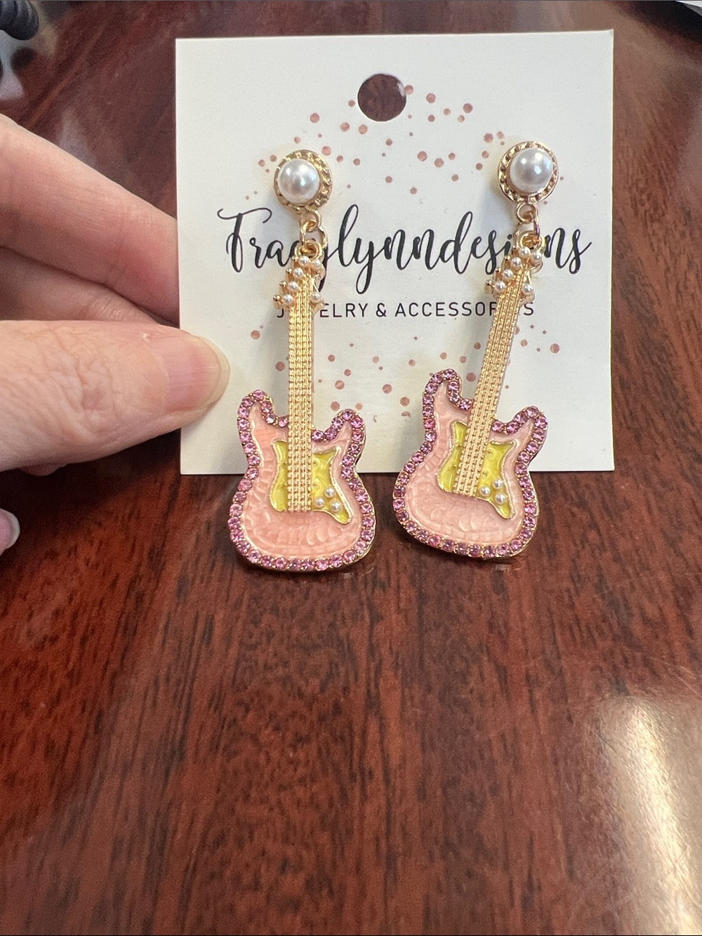 NWT TracyLynnDesigns guitar earrings